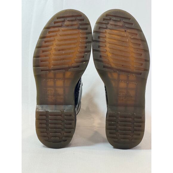 Dr. Martens 1460W Black Patent Lamper Leather Boots Womens 7 Combat 8-Eye - Picture 11 of 12